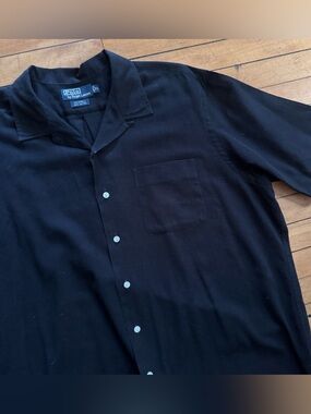 Ralph Lauren Polo Caldwell black camp shirt XL